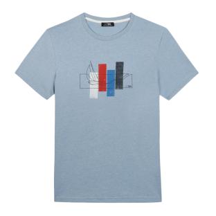 T-Shirt Bleu Homme TBS Horizon pas cher