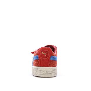Baskets Rouge Garçon Puma Suede One Piece vue 3