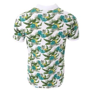 Polo Blanc/Vert à Motifs Homme American People Paladin vue 2