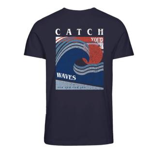 T-Shirt Marine Homme Jack & Jones Jortide vue 2
