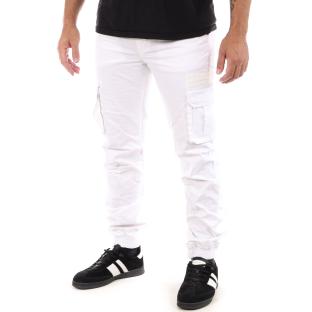 Pantalon Cargo Blanc Homme Paname Brothers Costa pas cher