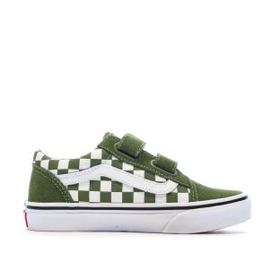Baskets Kaki Enfant Vans Old Skool vue 2