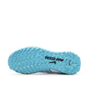 Chaussures de Football Blanc/Bleu Junior Nike Zoom Vapor 15 Academy TF vue 5