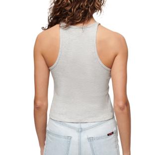 Débardeur Gris Femme Superdry Essential Logo Racer vue 2