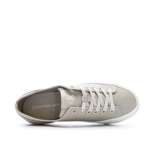 Baskets Beiges /Blanches Femme Calvin Klein Jeans Classic Cupsole Mg vue 4