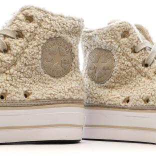 Baskets Beiges Femme Converse Chuck Taylor All Star Lift A05509C vue 7