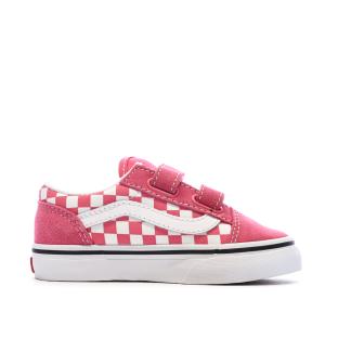 Baskets Rose Garçon Vans Old Skool V Check vue 2
