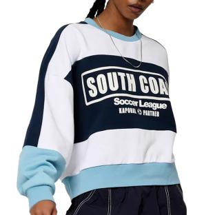 Sweat Blanc/Noir/Turquoise Femme Kaporal Vabre pas cher