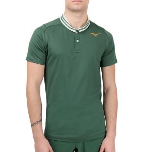 Polo de Tennis Vert Homme Mizuno Shadow pas cher