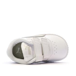 Baskets Blanches/Beiges Fille Puma Carina 2.0 vue 4