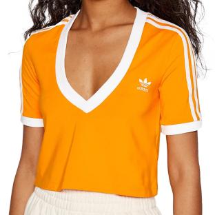 T-shirt Orange Femme Adidas Cropped pas cher