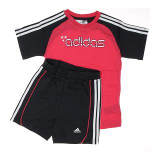 Ensemble Noir/Rose Fille Adidas Baby Pckge pas cher