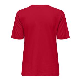 T-Shirt Rouge Femme Only Happy vue 0