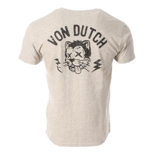 T-shirt Écru Homme Von Dutch BADB vue 2