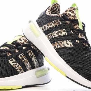 Chaussures de running Noires/Jaunes Femme Adidas Racer vue 7