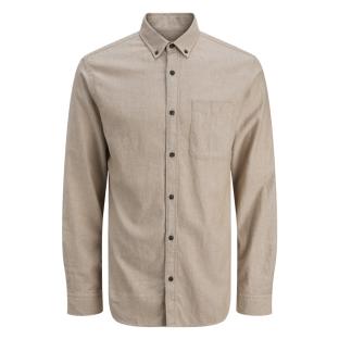 Chemise Beige Homme Jack & Jones Classic Melange pas cher