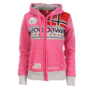 Sweat Rose à zip Femme Geographical Norway Flyer pas cher