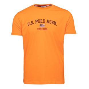T-Shirt Orange Homme US Polo ASSN Nick pas cher