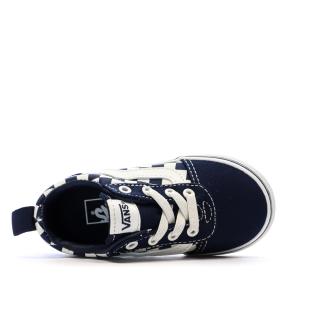 Baskets Bleu Foncé Garçon Vans Td Ward Slip-on Checkerboard vue 4