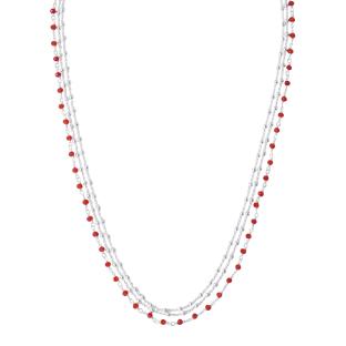 Collier Multi Chaînes Rouge Clio Blue Noemie vue 2