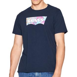 T-shirt Marine Homme Levi's Graphic pas cher