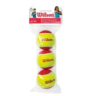 X3 Balles de Tennis Jaune/Rouge Wilson Starter pas cher