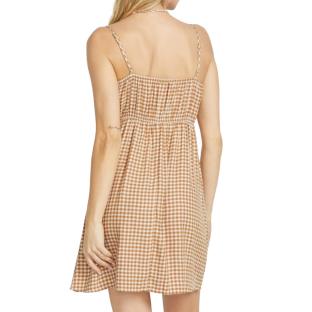 Robe Marron à Carreaux Femme Billabong So Dainty vue 0
