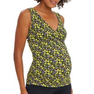 Schwarz/gelbes Tanktop Frau Mamalicious Lamber Ansicht 0