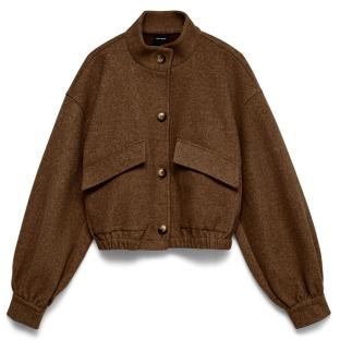 Veste Bomber Marron Femme Vero Moda Bunda vue 0