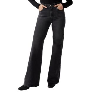Jean Noir Femme Levi's Ribcage Bells Med Indigo pas cher