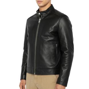 Blouson en Cuir Noir Homme Schott Memphis pas cher