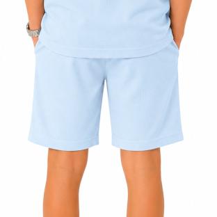 Short Bleu Garçon Paname Brothers Poly Texture vue 0