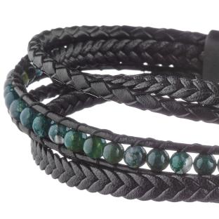 Bracelets Noir Geographical Norway Tresse Onyx vue 2