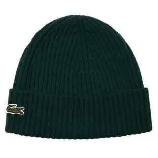 Bonnet Vert Foncé Homme Lacoste RB0001 pas cher