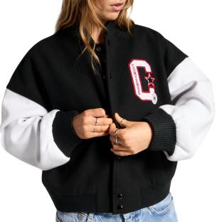 Veste Noire Femme Converse Retro pas cher