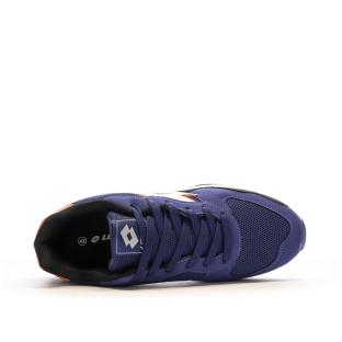Baskets Marine/Blanches/Orange Homme Lotto Twenty6 vue 0