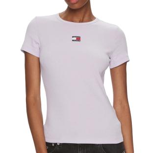 T-shirt Violet Femme Tommy Hilfiger Badge pas cher