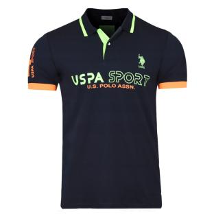 Polo Noir/Orange Homme US Polo ASSN RAMS pas cher