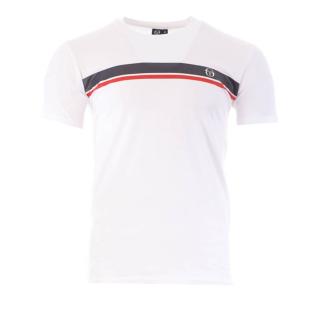 T-shirt Blanc/Marine Homme Sergio Tacchini Stripe A pas cher