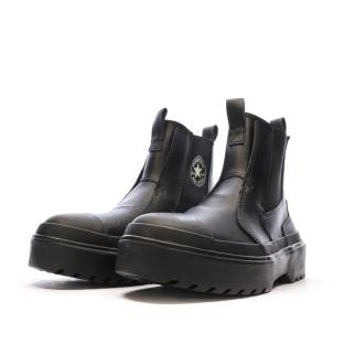 Bottines Noires Femme Converse All Star Lugged Leather Chelsea vue 6