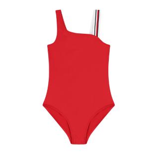 Maillot de Bain Rouge Fille Tommy Hilfiger One Shoulder pas cher