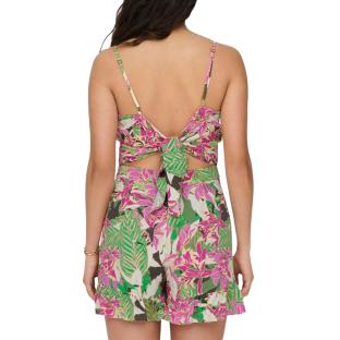 Combi-Short Fleuris Vert/Rose Femme Only Strap vue 2