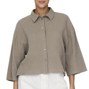 Chemise Taupe Femme JDY Theis Life 3/4 vue 0