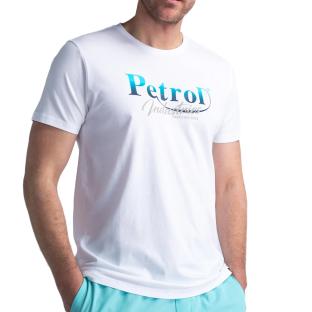 T-shirt Blanc Homme Petrol Industries Aop pas cher