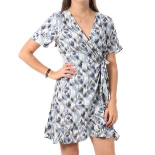 Robe Bleu Femme Only Marlie Wrap vue 0