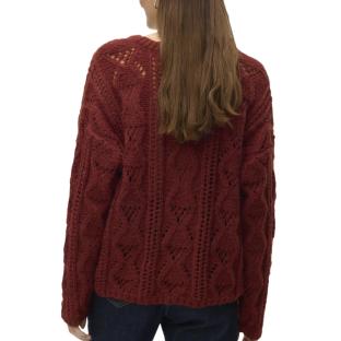 Pull Bordeaux Femme Vero Moda Structure vue 0