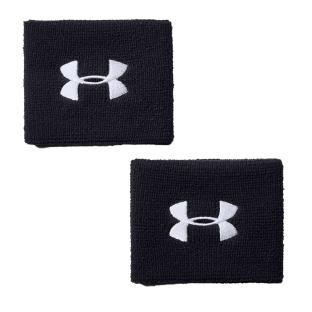 x2 Poignets-Eponge Noir Mixte Under Armour Performance pas cher