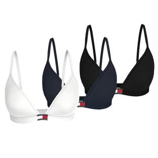 x3 Soutien-Gorge Noir/Blanc Femme Tommy Hilfiger Triangle pas cher