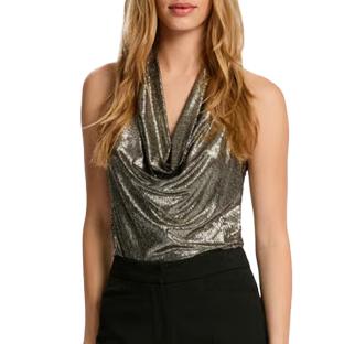 T-Shirt Doré/Noir Femme Morgan DREA pas cher