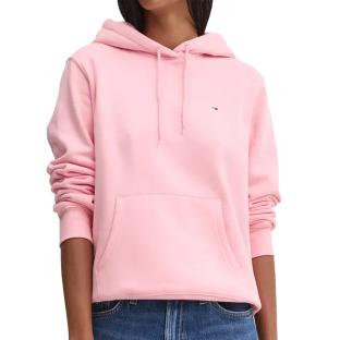 Sweat à capuche Rose Femme Tommy Jeans Flag pas cher